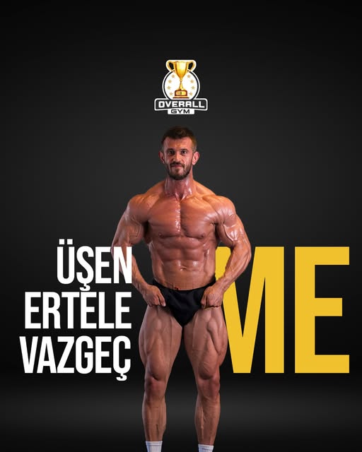 Overall Gym afişi. Üşenme. Erteleme. Vazgeçme.